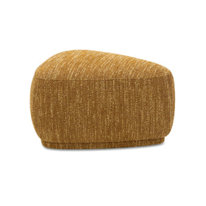 English Elm Jennifer Taylor Home - Pebble Rounded Triangle Cocktail Ottoman with 11-Layer Plywood Frame, Tweed Upholstery, Cozy Seating Yellow B2719P238435