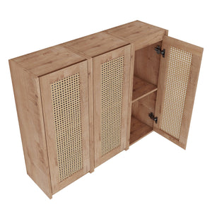English Elm 36" Bathroom Side Cabinet - Modern Wall-Mounted Design With Soft-Close Doors For Organized Storage W999S00339