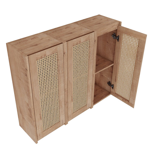 English Elm 36" Bathroom Side Cabinet - Modern Wall-Mounted Design With Soft-Close Doors For Organized Storage W999S00339