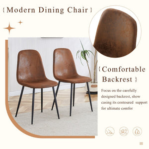 English Elm Table & 8 Chairs Set - Modern Black Wood Grain Mdf Dining Ensemble With Ergonomic Tech Fabric Comfort W1151S04153-GIGA