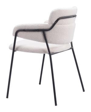 Marcel Dining Chair - Set of 2 Cream 109663 Zuo Modern