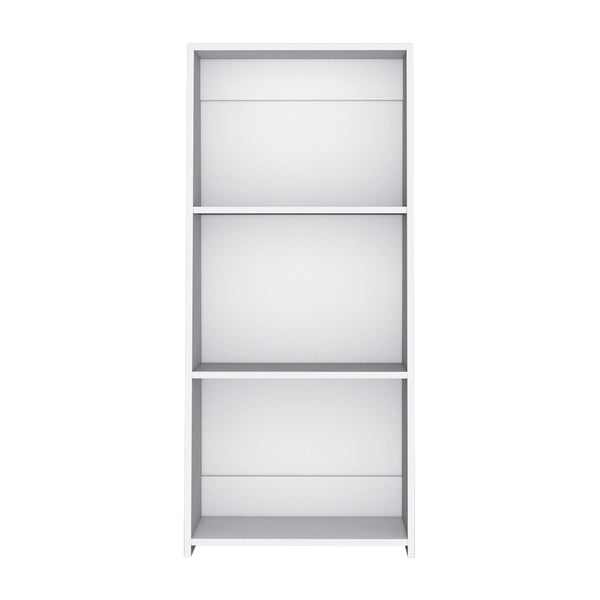 English Elm Bookcase with Six Spacious Shelves and Sturdy Legs for Compact Rooms, Durable Engineered Wood Design White 49.21 L x 16.54 W x 3.54 H B097P250874