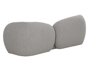 Sunpan Esme Sofa - Luxurious Boucle Design With Cozy Curves And Spherical Cushions For Ultimate Comfort Grey Fabric 111927