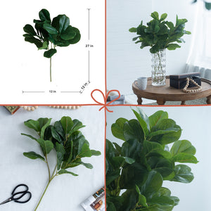 English Elm S/5 French Country Home Decor Collection - Distressed White Side Table, Stool, Trays, Vase, Fiddle Leaf Set W2078P210210