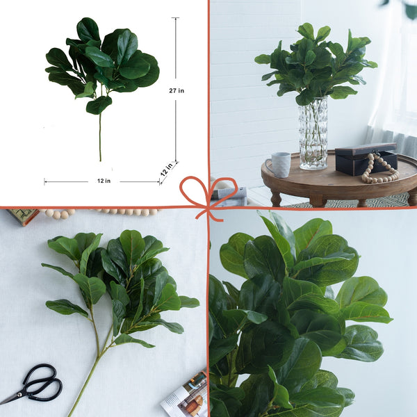 English Elm S/5 French Country Home Decor Collection - Distressed White Side Table, Stool, Trays, Vase, Fiddle Leaf Set W2078P210210