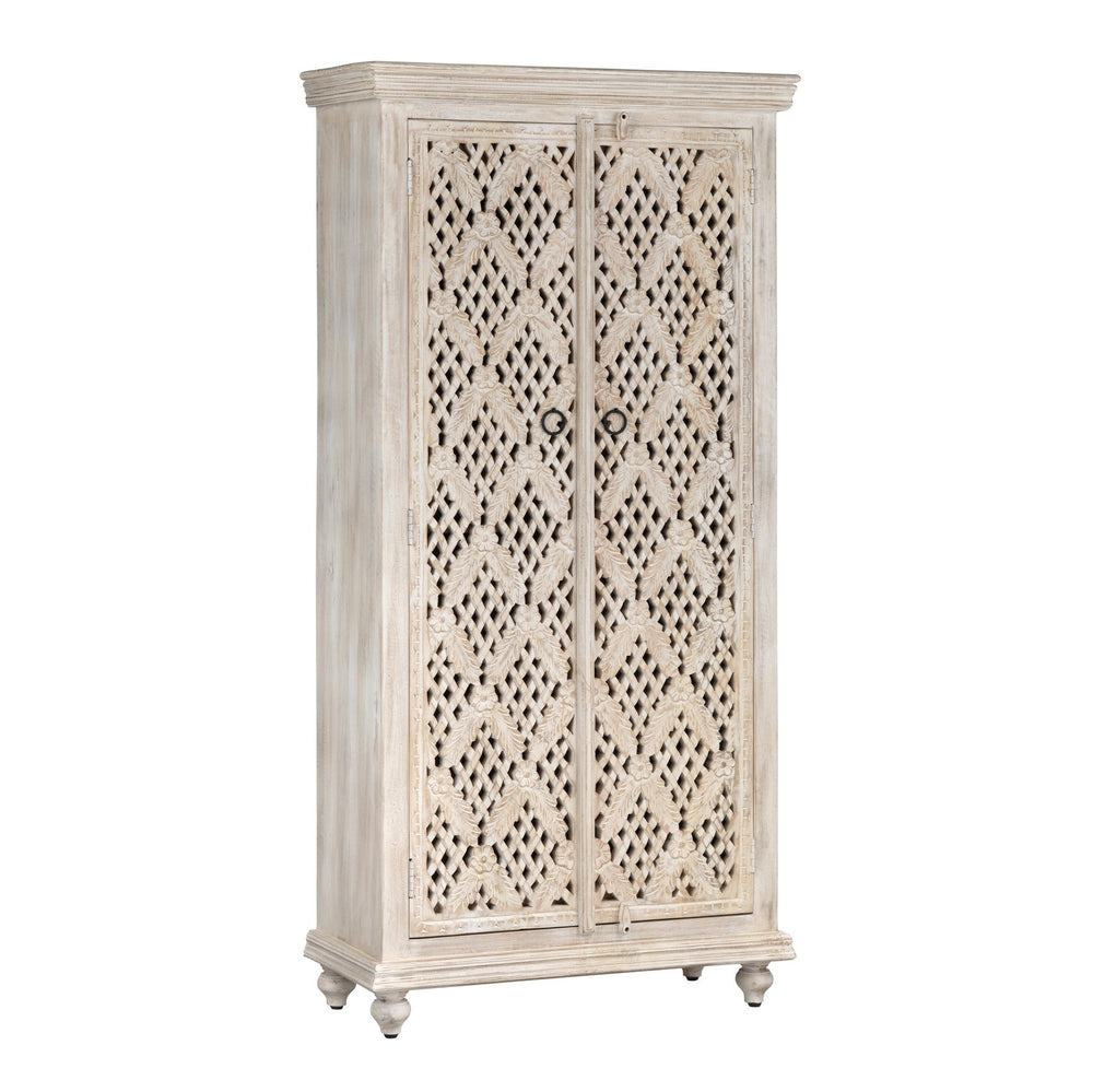 Crestview Collection Coastal Cabinet: Elegant Mango Wood Living Room Storage With Floral Carvings & Timeless Design Tan Solid Wood Cvfnr4807