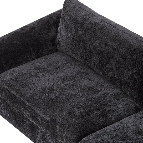 English Elm Christopher Knight Home® - 89"L Chenille Sofa - Elegant Black Seating With Plush Cushions & Durable Design For Modern Living Rooms N771P345832H_N771P345833H