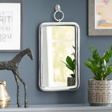 Christopher Knight Home® - Noble House - Zoar Modern Handcrafted Rectangular Aluminum Wall Mirror, Silver