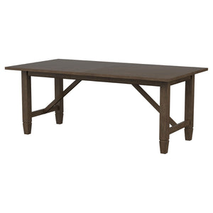 English Elm Jamie Trestle Base Mahogany Veneer Extendable Dining Table for Farmhouse Rooms B062P447822