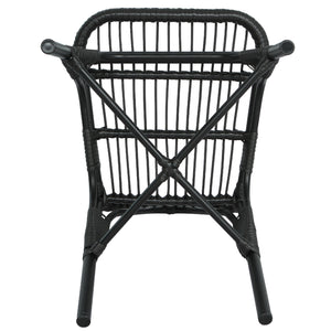 English Elm Christopher Knight Home® - Outdoor Hand-Woven PE Rattan Patio Dining Chairs Set of 2 with Iron Frame 400lb Capacity, No Assembly Required Black+Gery N762P236148G