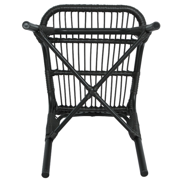 English Elm Christopher Knight Home® - Outdoor Hand-Woven PE Rattan Patio Dining Chairs Set of 2 with Iron Frame 400lb Capacity, No Assembly Required Black+Gery N762P236148G