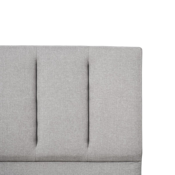 English Elm Bedroom Elegant Contemporary Queen Bed with Fur Chenille Upholstery, Engineered Wood Frame, Mattress-Ready Gray 60 L x 41 W x 6 H B2741P329257