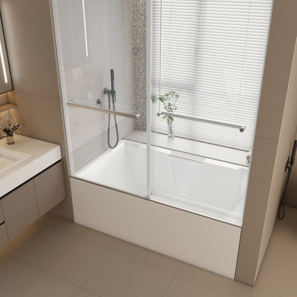 English Elm Top Rail Stainless Steel Shower Door Track with Buffer for Smooth Sliding Action W1573P232543