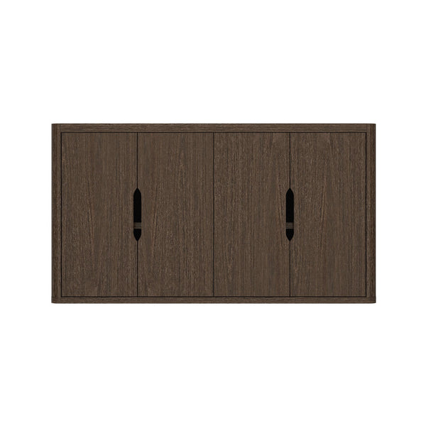 English Elm Rivington 60" Sideboard with 4 Soft-Close Doors, Adjustable Shelves, Media Management, TV Stand Walnut B365P397675