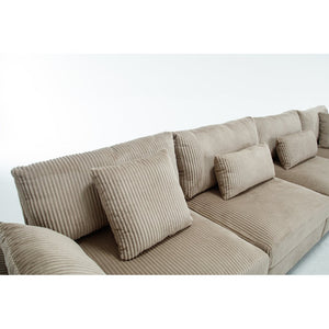 English Elm {New Arrival} Oversized Modular Sectional Sofa - Cozy Corduroy 6-Seater For Ultimate Comfort & Style! W2325S00019-GIGA