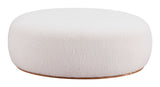 Amber Ottoman Cream 110085 Zuo Modern