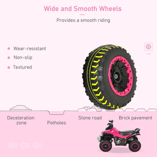 English Elm Aosom Toddler Foot Powered Ride on Atv Toy with Led Lights and Built in Music W2225P217968