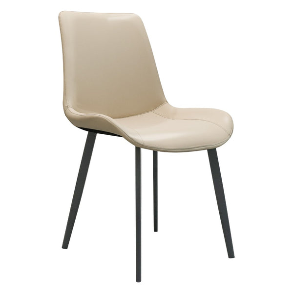 English Elm Beige Cotton Linen Armless Dining Chairs with Oak Legs Ergonomic Set of 2 Beige W5815P476404
