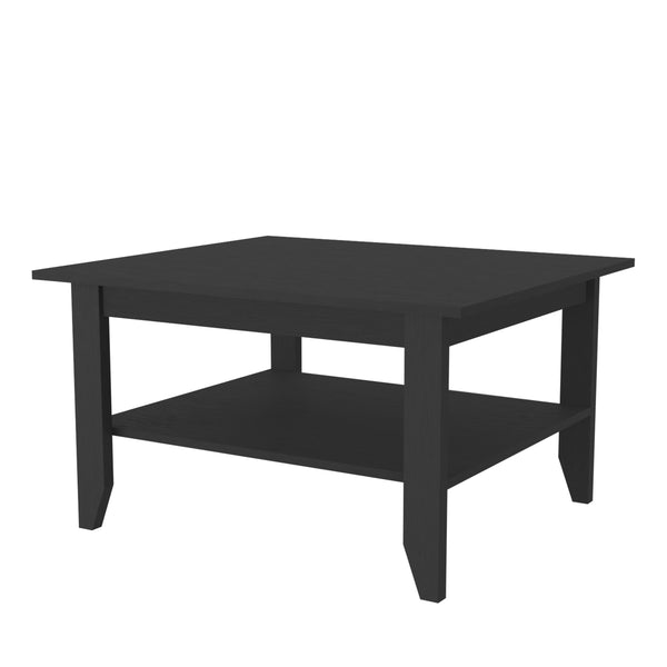 English Elm Osceola Black Coffee Table — Modern Minimalist 31"x27" Top with Bottom Shelf for Stylish Livingrooms B128P148950