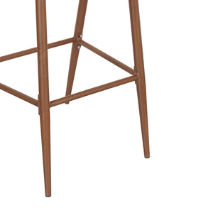 English Elm Christopher Knight Home® - Outdoor 30.25" Barstool Set Of 2 - Stylish Aluminum Frame With Pe Rattan Backrest, Teak Finish N772P245120T