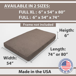 English Elm Memory Foam Infused Futon Mattress Full – Versatile, Washable Mattress For Guest Rooms & Dorms B181P351985