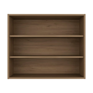 English Elm Ida Staggered Open Wall Shelving Unit with Rich Walnut Finish for Modern Interiors Natural B097P474314