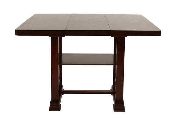 English Elm Classic 60" Dining Table with 18" Butterfly Leaf — Elegant Veneer Finish, Sturdy Rubberwood Base, 30"H Cherry 56 L x 56 W x 7 H B011S01791