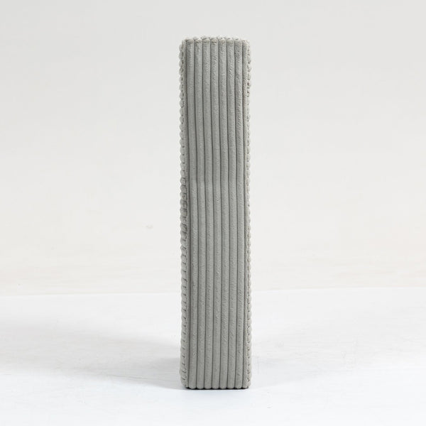 English Elm Modular Single Armrest Backrest Module – Versatile Gray Corduroy For Custom Sectional Sofa Configurations W3098P257001