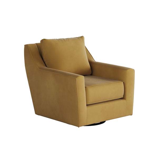 Fusion Bella Harvest Swivel Glider Accent Chair - Stylish 360-degree Motion & Reversible Cushions For Comfort Gold W,100% Polyester 67-02g-c Bella Harvest Swivel Glider