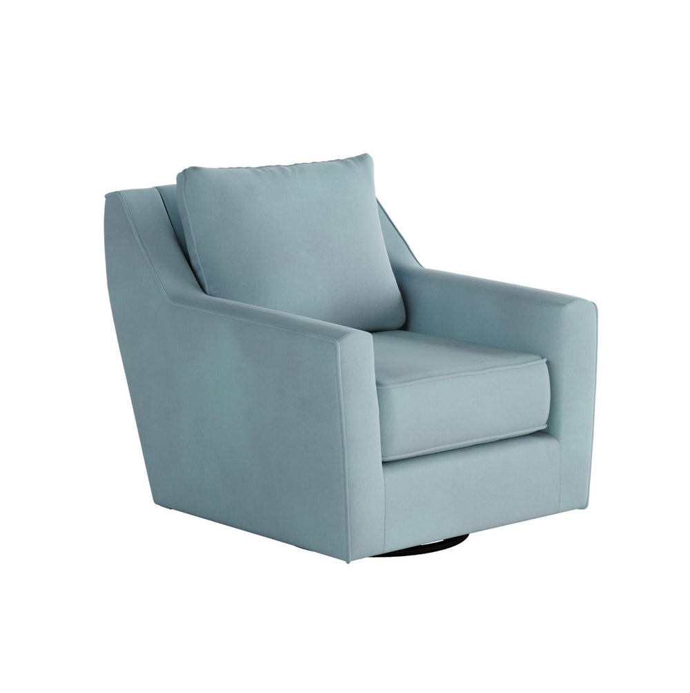 Fusion Bella Skylight Swivel Glider Chair In Blue – Stylish, Comfortable Accent With 360° Motion And Reversible Cushions Blue W,100% Polyester 67-02g-c Bella Skylight Swivel Glider