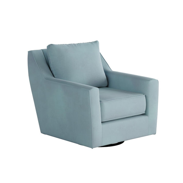 Fusion Bella Skylight Swivel Glider Chair In Blue – Stylish, Comfortable Accent With 360° Motion And Reversible Cushions Blue W,100% Polyester 67-02g-c Bella Skylight Swivel Glider