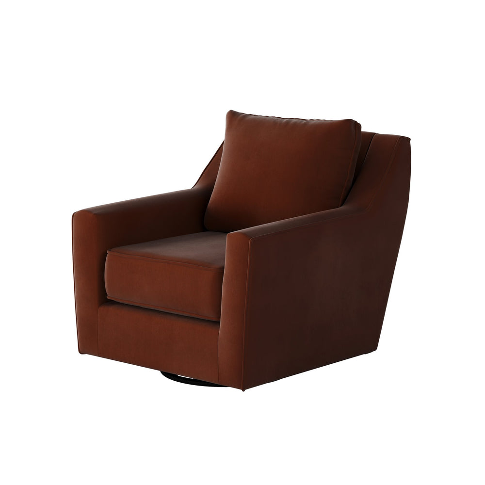Fusion Bella Burnt Orange Swivel Glider Accent Chair - Stylish Comfort With 360° Motion & Reversible Cushions Burnt Orange W,100% Polyester 67-02g-c Bella Burnt Orange Swivel Glider