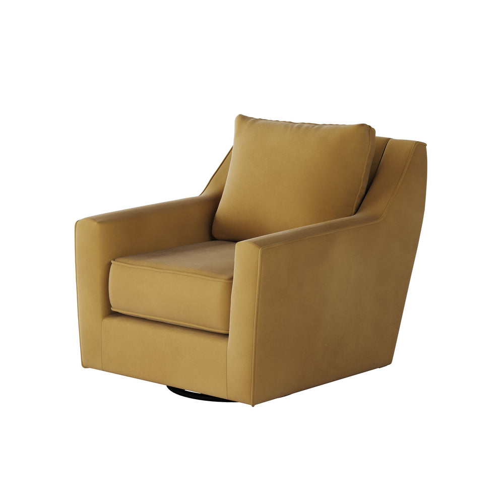 Fusion Bella Harvest Swivel Glider Accent Chair - Stylish 360-degree Motion & Reversible Cushions For Comfort Gold W,100% Polyester 67-02g-c Bella Harvest Swivel Glider