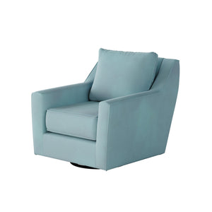Fusion Bella Skylight Swivel Glider Chair In Blue – Stylish, Comfortable Accent With 360° Motion And Reversible Cushions Blue W,100% Polyester 67-02g-c Bella Skylight Swivel Glider