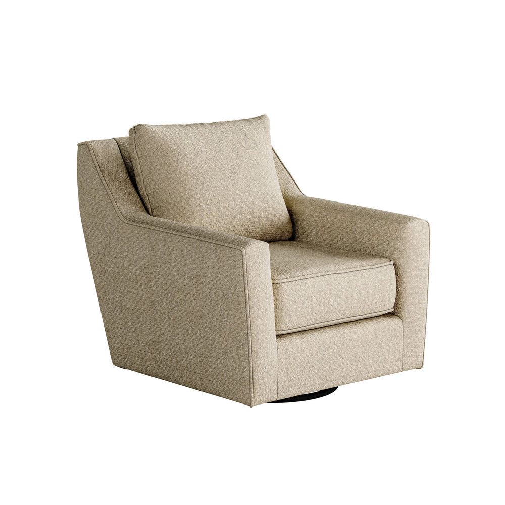 Fusion Sugarshack Oatmeal Swivel Glider Accent Chair - Stylish, Reversible Cushions, 360° Rocking Comfort Oatmeal Ws,100% Polypropylene 67-02g-c Sugarshack Oatmeal Swivel Glider