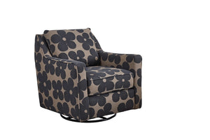 Fusion Silversmith Coffee Disco Swivel Glider Accent Chair In Brown - Stylish, Versatile, And Comfortable Brown  67-02g Disco Coffee Swivel Glider