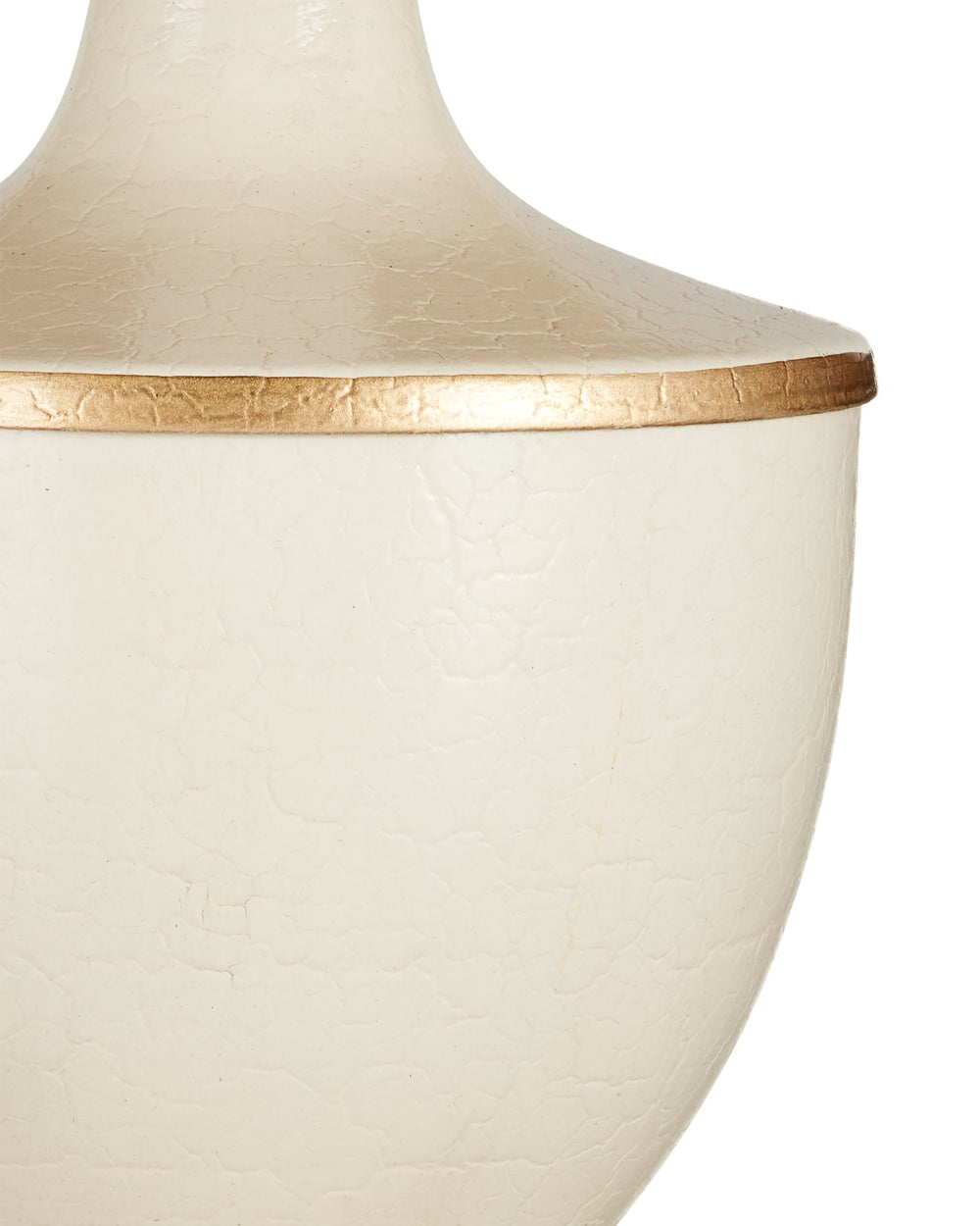 Currey & Company Travelogue Cordless Trophy Table Lamp with Navy Crackle Glaze and Tole Inspired Detailing Ivory / Gold 6700-0017