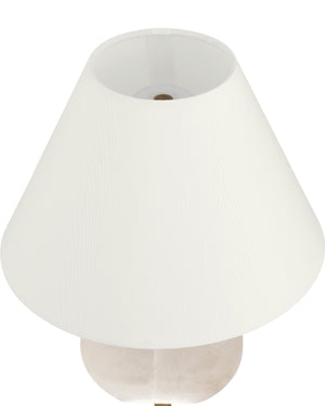 Currey & Company Meandro Cordless Alabaster Table Lamp Gold Sculptural Frame for Nightstand or Console 6700-0022