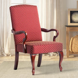 Comfort Pointe Derby Red Gooseneck Arm Chair Cherry Finish