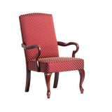 Comfort Pointe Derby Red Gooseneck Arm Chair Cherry Finish