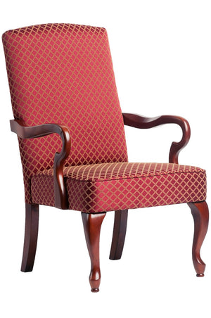 Comfort Pointe Derby Red Gooseneck Arm Chair Cherry Finish