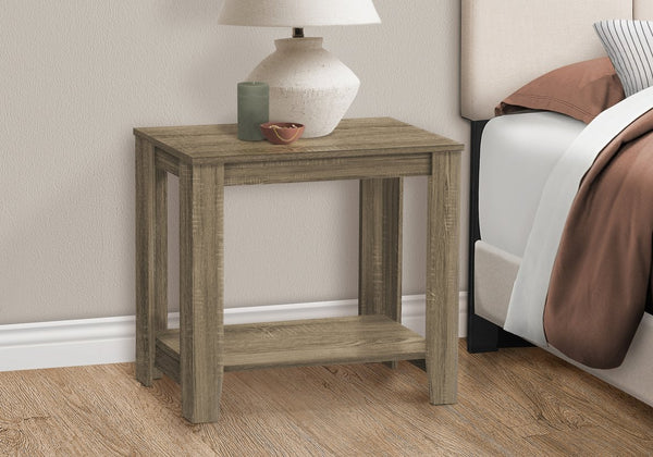 English Elm Accent C-Table with Frosted Tempered Glass Top and Sleek Metal Base for Living Room Snacks and Devices taupe 28 L x 15 W x 6 H B2710P219195