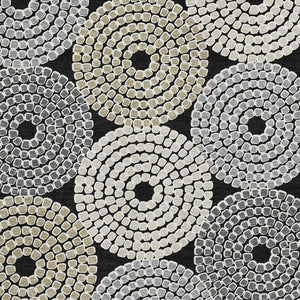 HomeRoots 10' X 14' Washable Geometric Area Rug in Black, Beige & Ivory – UV Protected, Perfect for Busy Homes! 670105