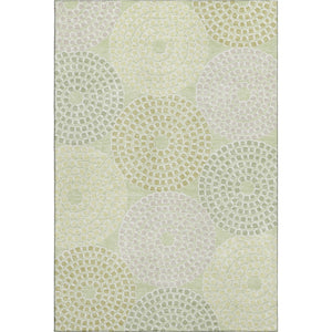 HomeRoots 9' X 12' Stylish Mint Green Geometric Area Rug – Washable, UV-Protected, Perfect for High-Traffic Spaces 670134