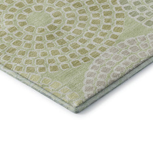 HomeRoots 9' X 12' Stylish Mint Green Geometric Area Rug – Washable, UV-Protected, Perfect for High-Traffic Spaces 670134