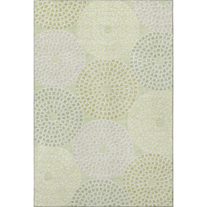 HomeRoots 9' X 12' Stylish Mint Green Geometric Area Rug – Washable, UV-Protected, Perfect for High-Traffic Spaces 670134