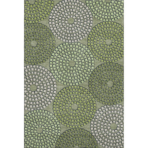 HomeRoots 10' Geometric Olive Green and Beige Washable Area Rug - Stylish, UV Protected & Easy Care Essential! 670147