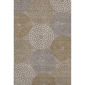 HomeRoots 8' X 10' Stylish Taupe Beige & Gray Geometric Area Rug - Washable, UV Protected, Stain Resistant! 670151