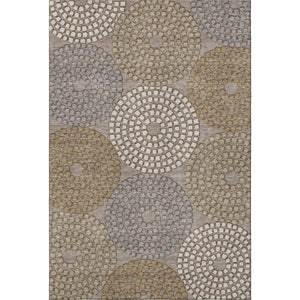 HomeRoots 10' Geometric Washable Area Rug in Taupe, Beige & Gray - UV Protected, Durable for High-Traffic Spaces 670153