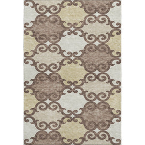 HomeRoots 10' X 14' Trellis Area Rug - Washable, Stain Resistant, UV Protected, Perfect for Busy Homes & Pets 670171